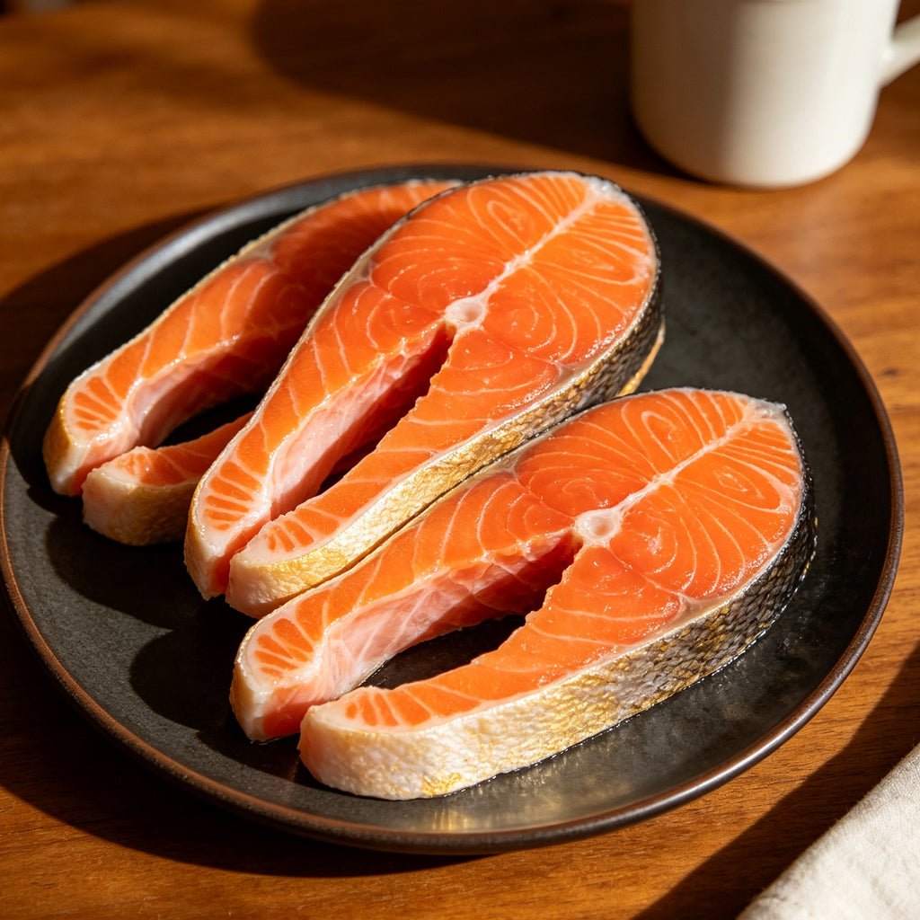 Fresh Salmon Fillets And Steaks